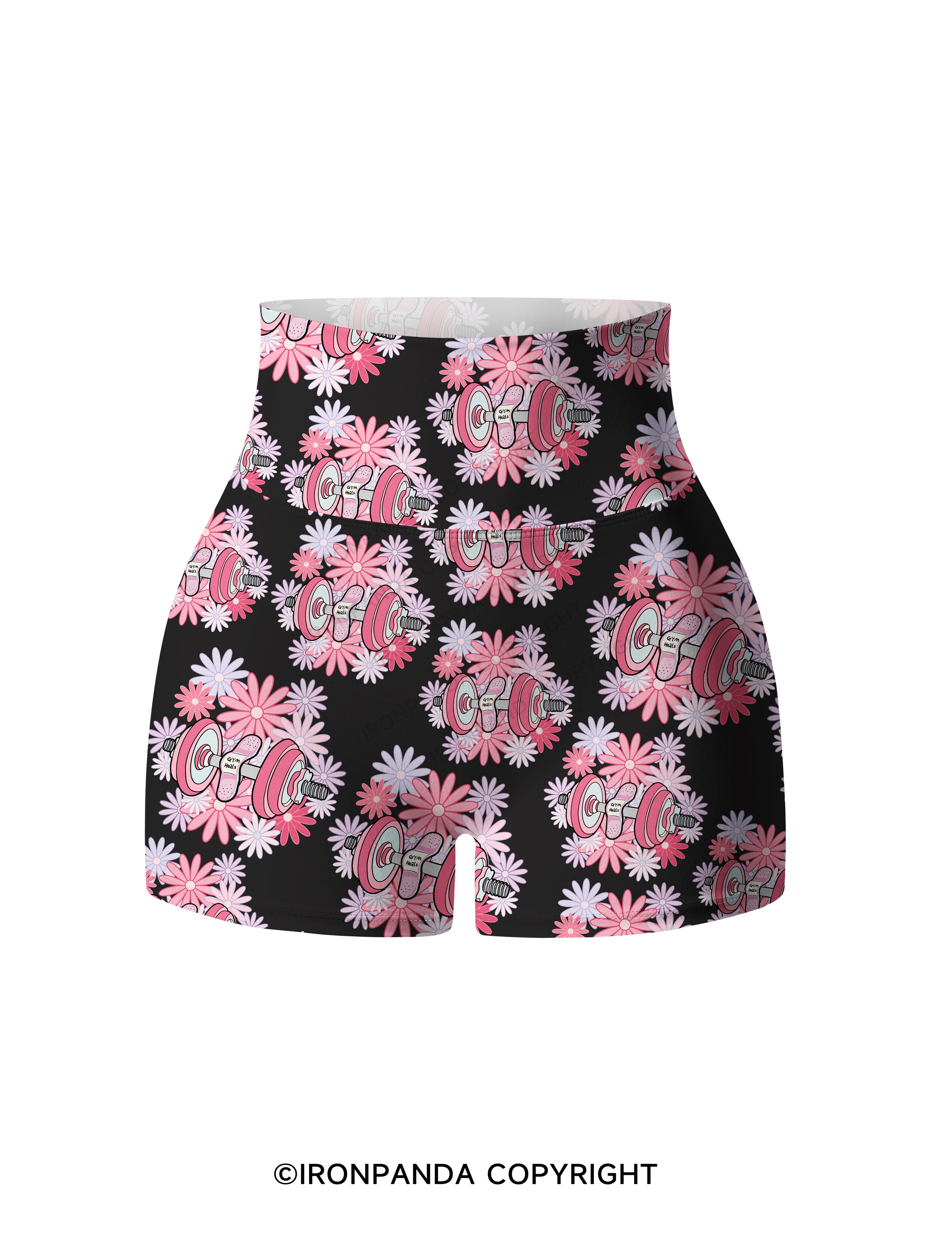 gym heals Printed Yoga Shorts