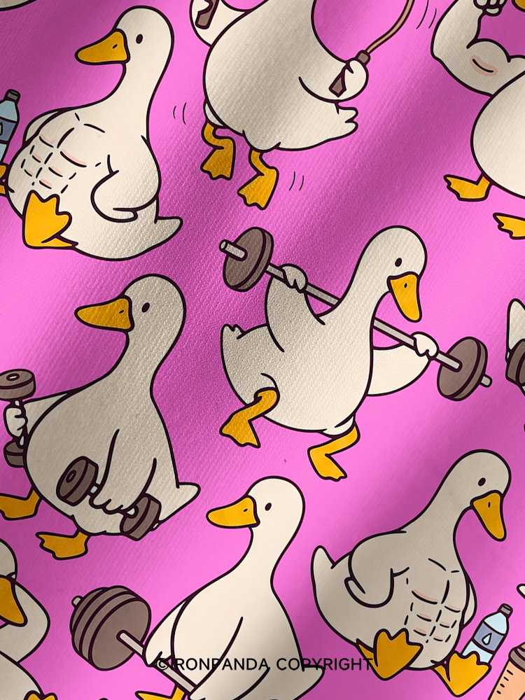 Quack Gym Printed Yoga Shorts