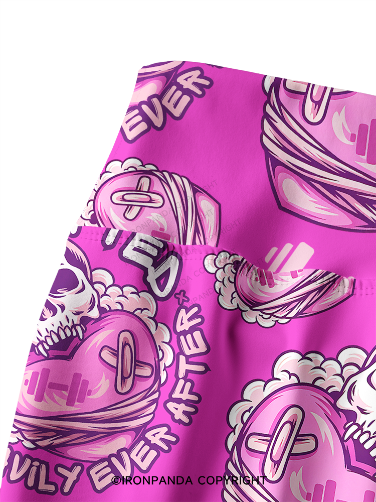 And She Lifted Heavily Ever After Printed Yoga Pants