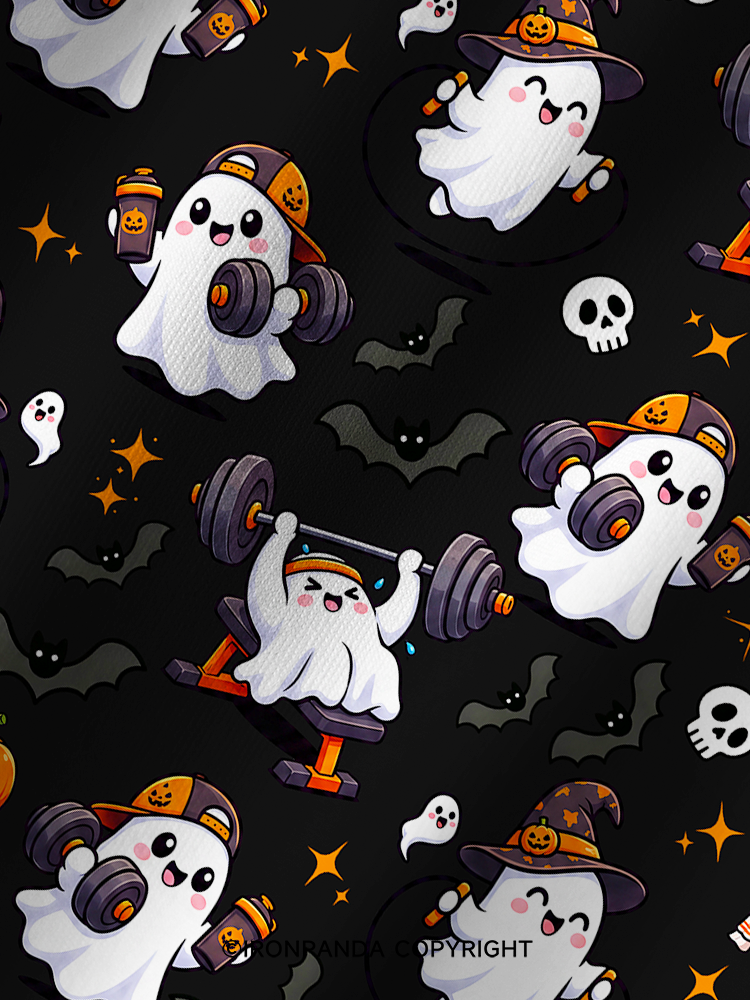 Cute Spooky Workout Printed Yoga Shorts