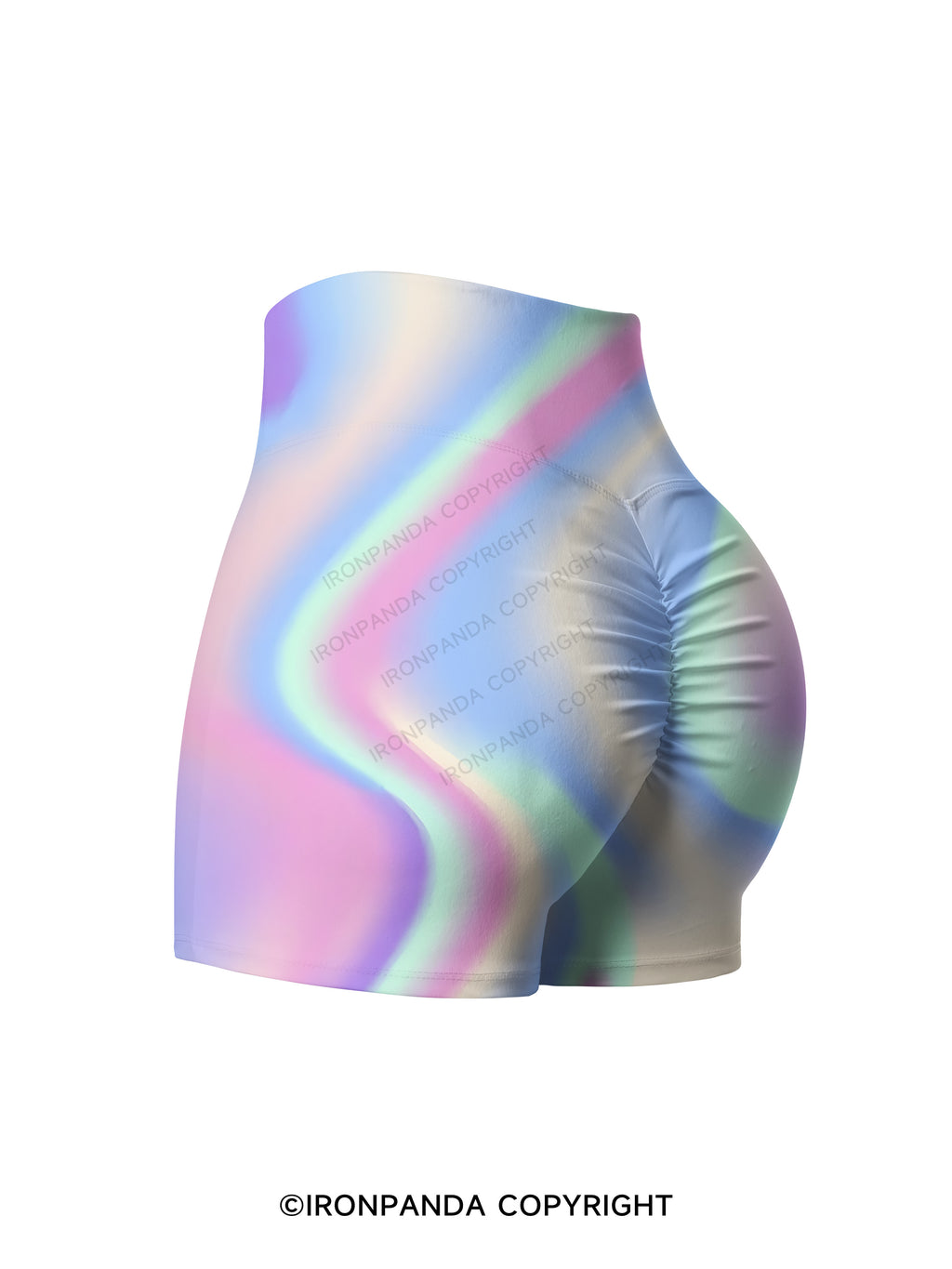 Gradation Printed Yoga Shorts