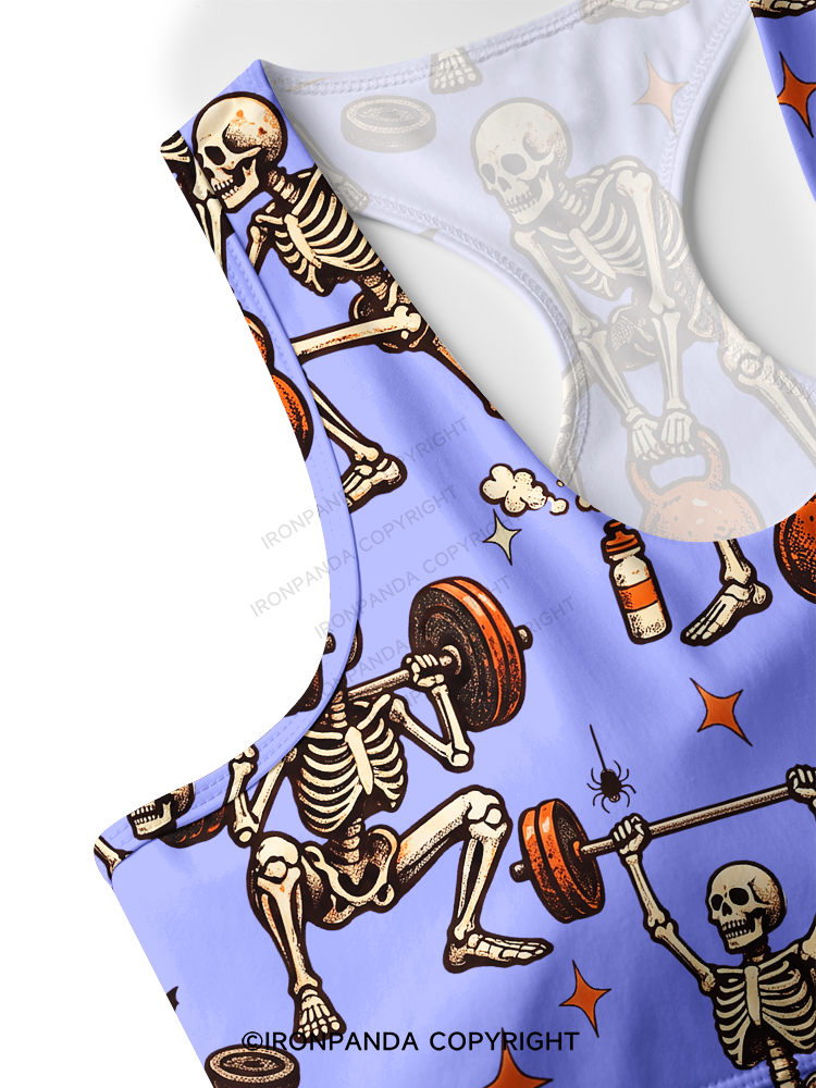 Spooky Exercise Racerback Sports Bra