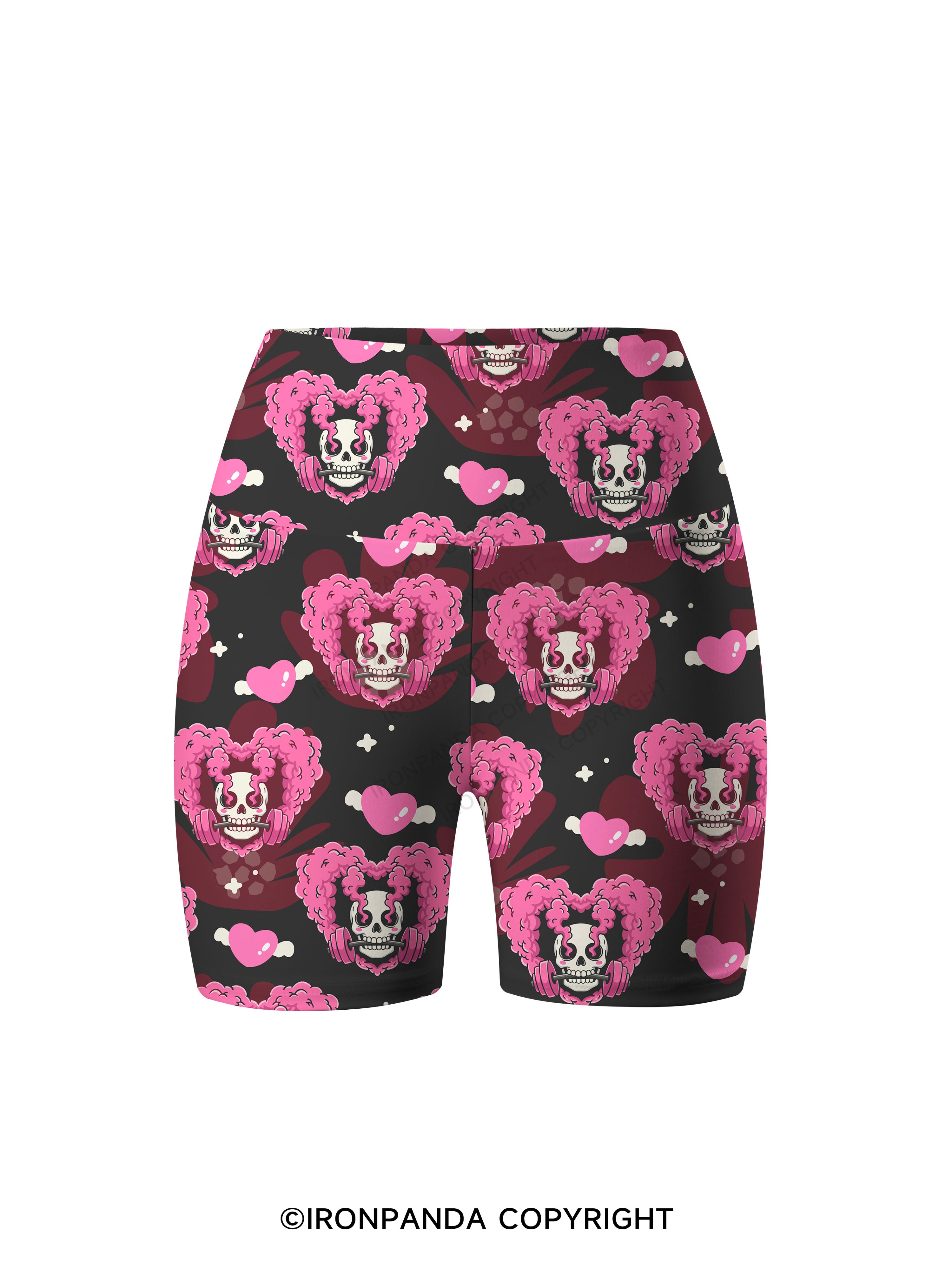 gym heart Printed Yoga Cycling Shorts