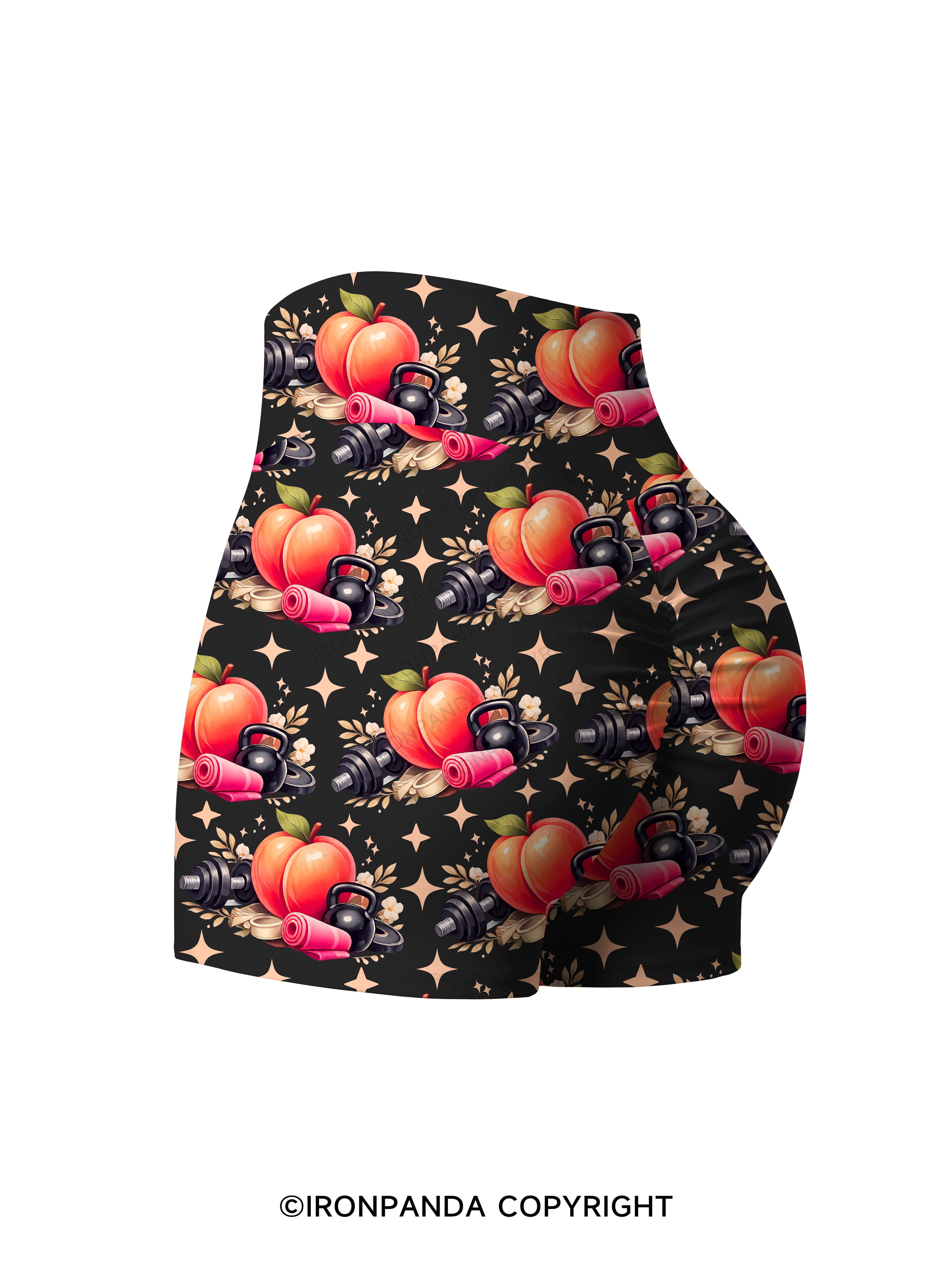 I'M NOT FINE, BUT AT LEAST MY GLUTES ARE Printed Yoga Shorts