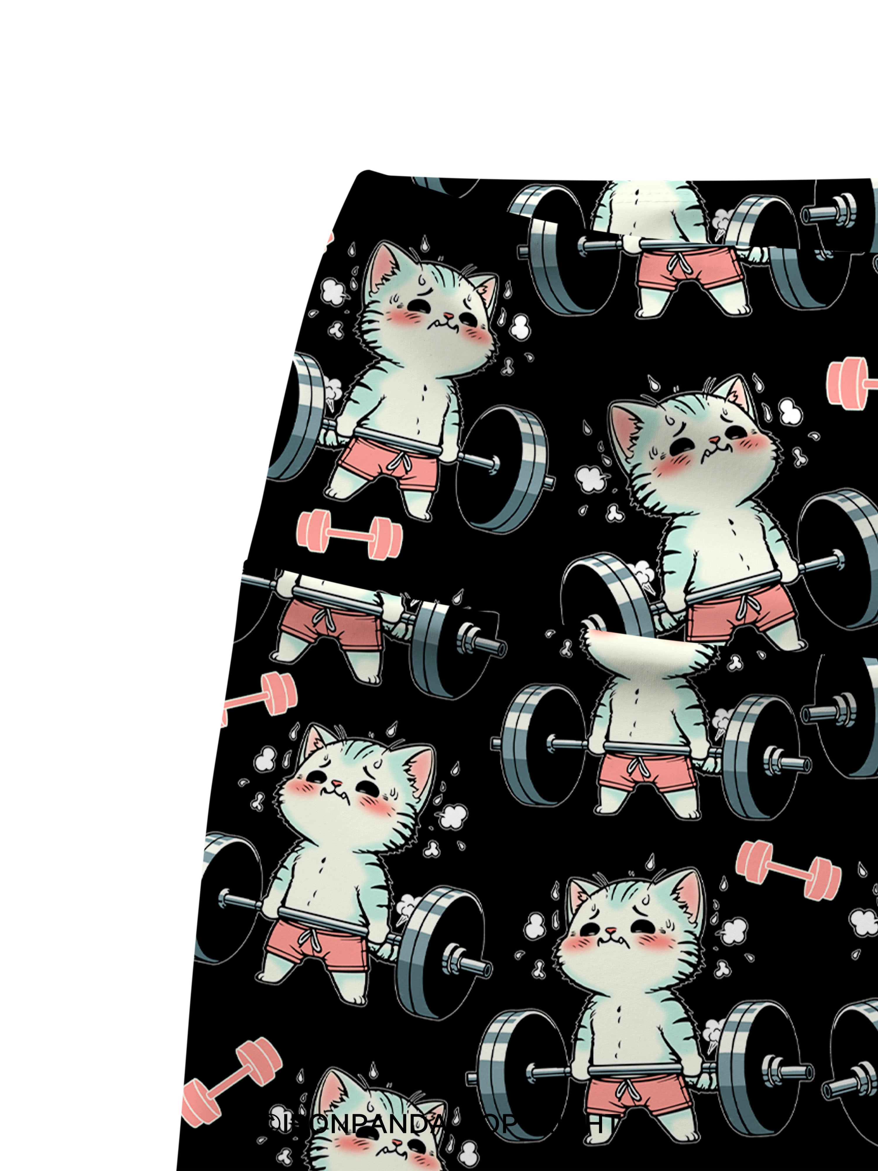 don't fart cat Printed Yoga Cycling Shorts