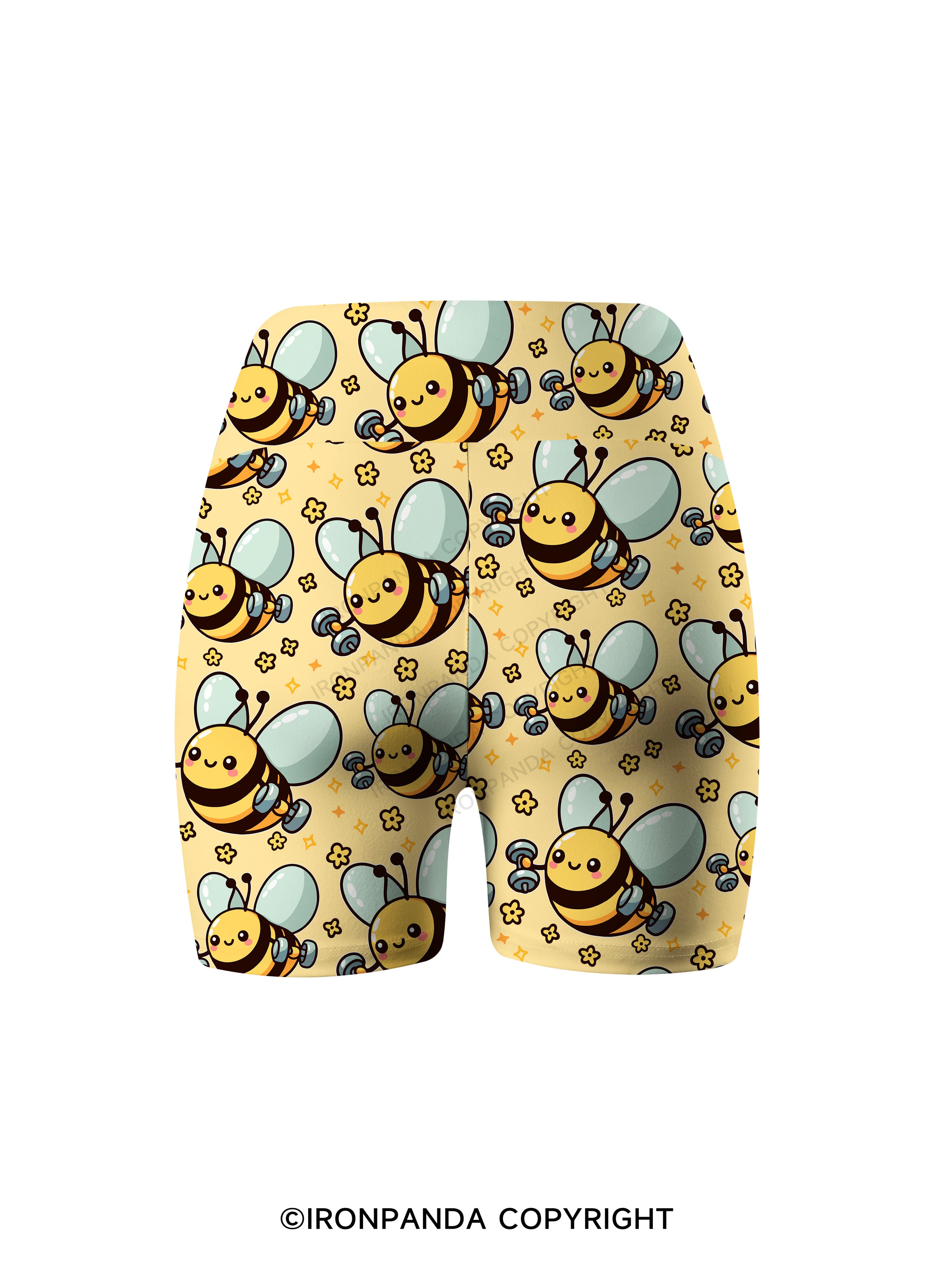 Busy Bee, Gains All Day Printed Yoga Cycling Shorts