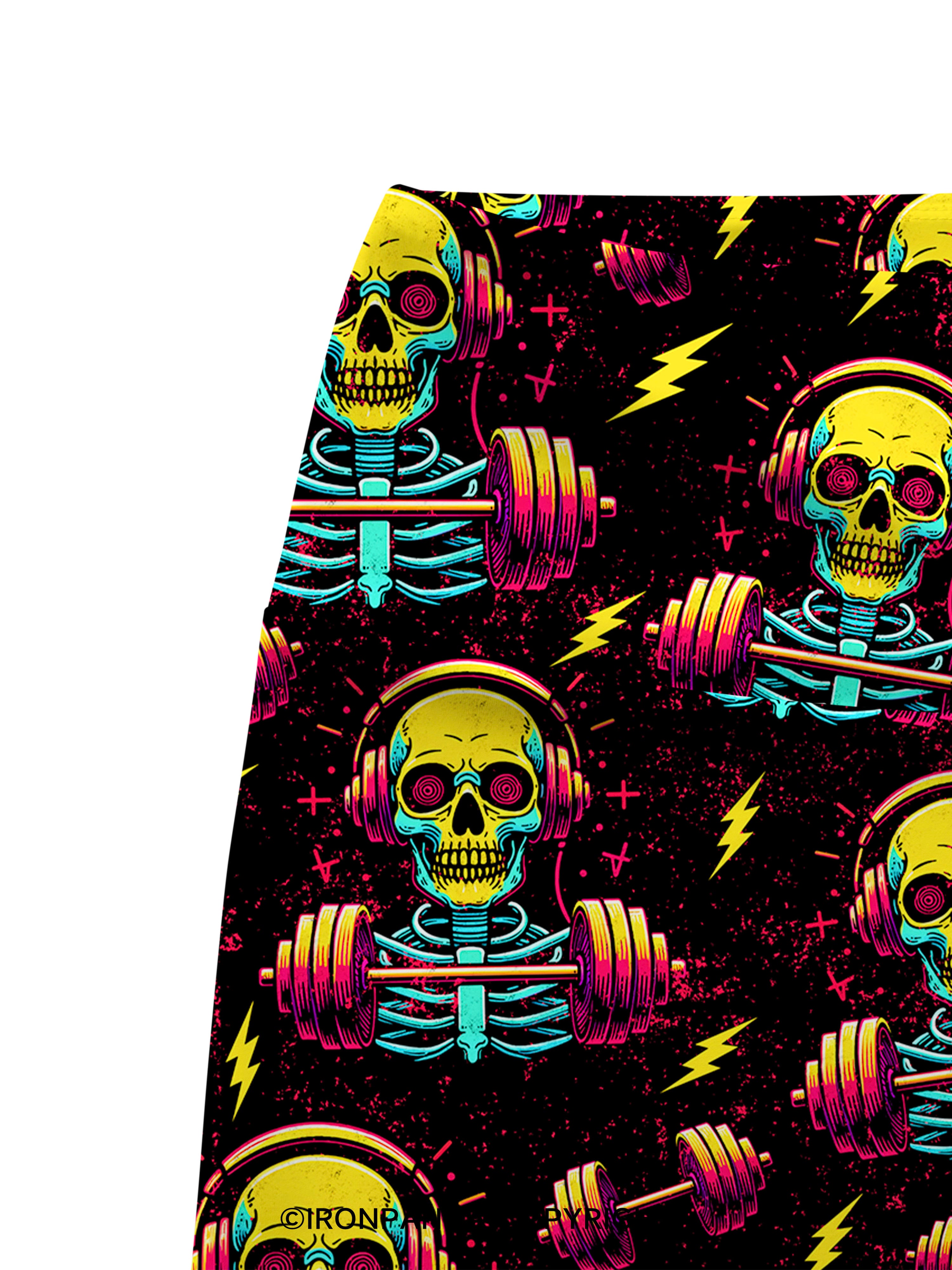 DEAD SERIOUS ABOUT LIFTING Printed Yoga Cycling Shorts