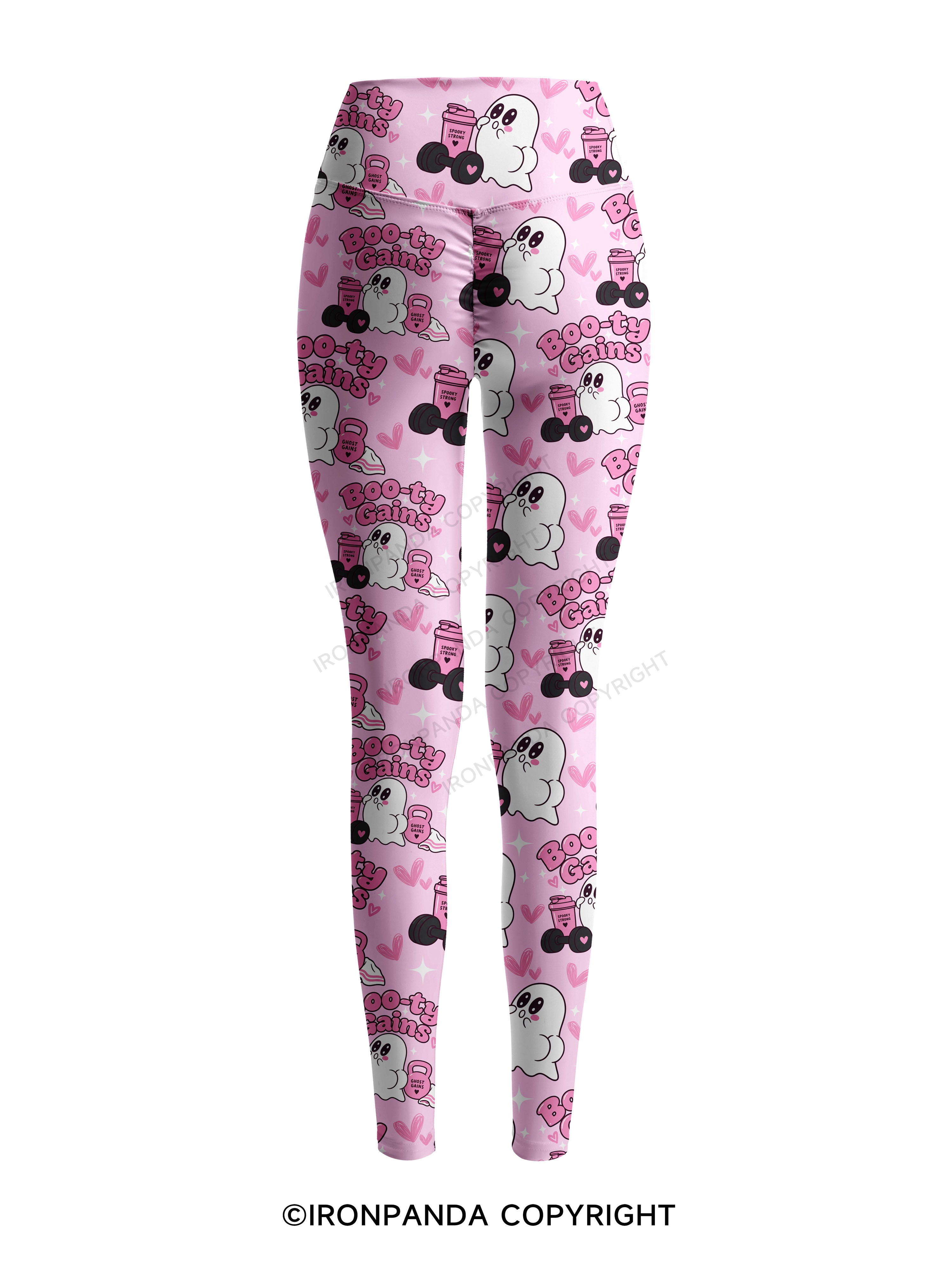 Boo-ty Gains Ghost Printed Yoga Pants