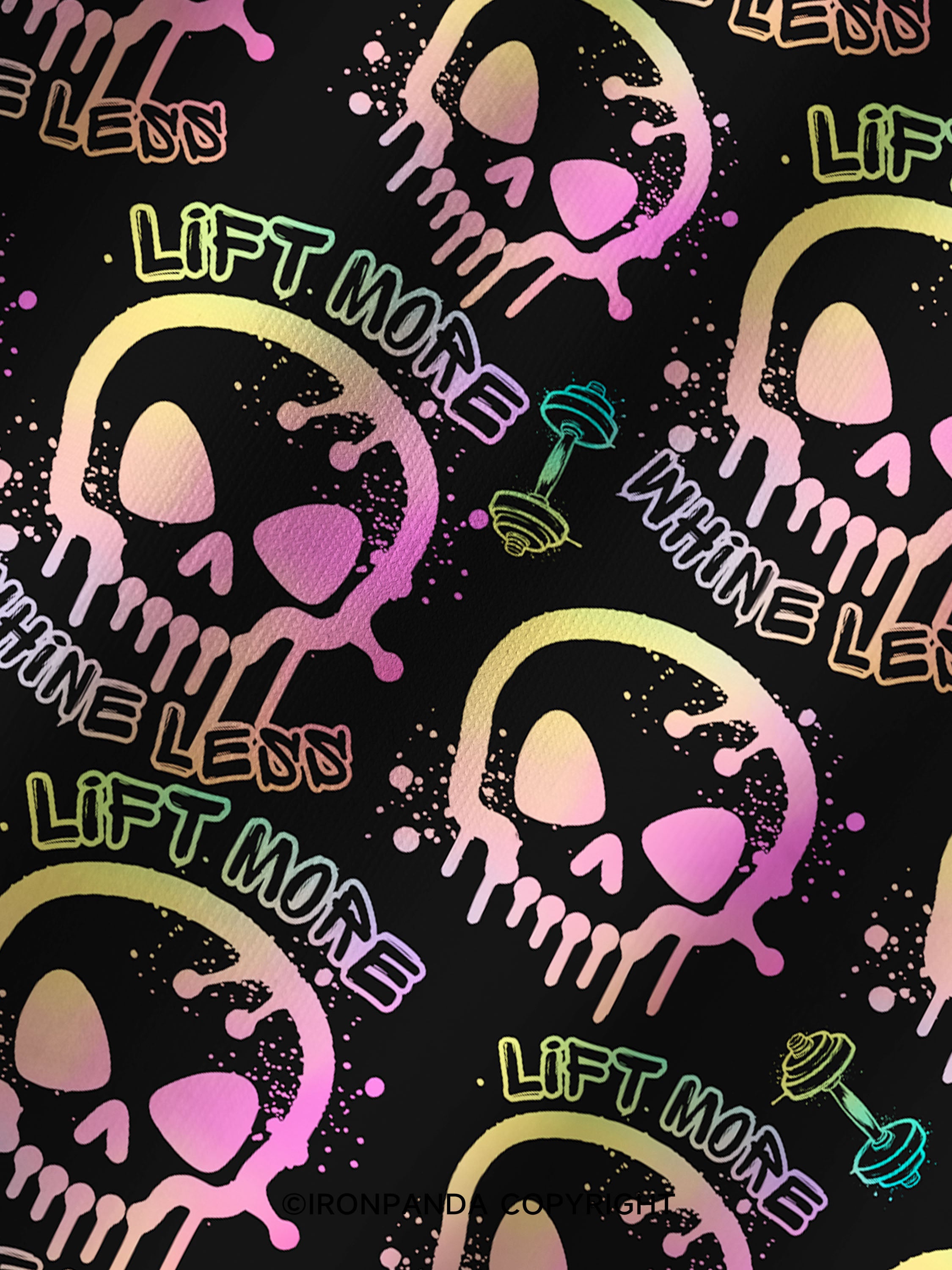 Lift More Whine Less Printed Yoga Shorts