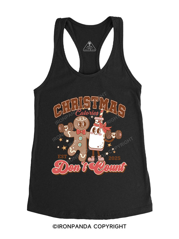 Christmas Calories Don't Count Gym Racerback Tank