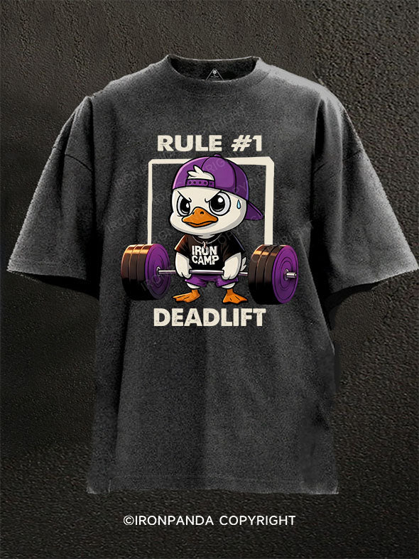 Duck Deadlift Washed Gym Shirt