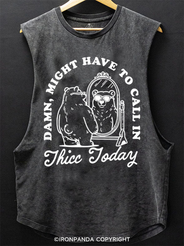 Damn, might have to call in thicc today SCOOP BOTTOM COTTON TANK