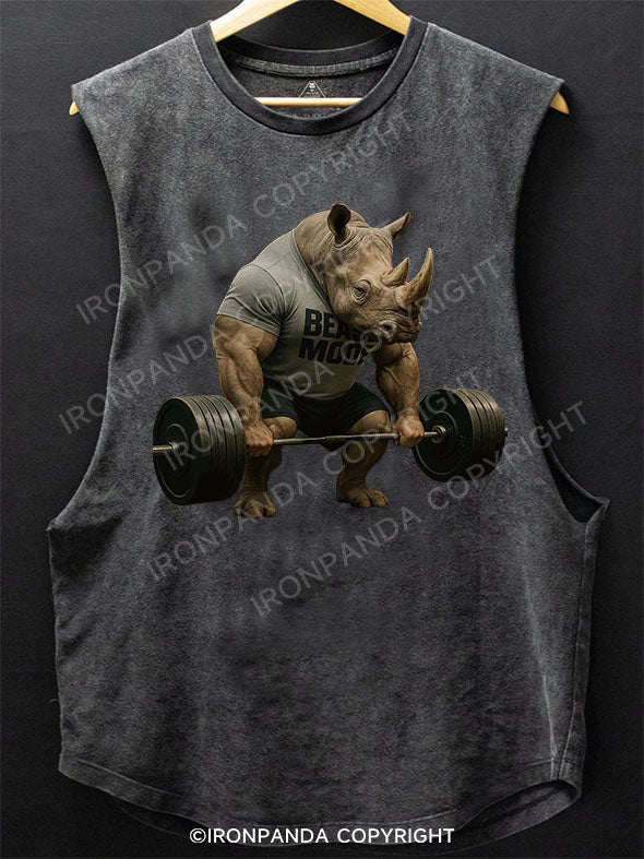 Deadlift rhinoceros Scoop Bottom Cotton Tank