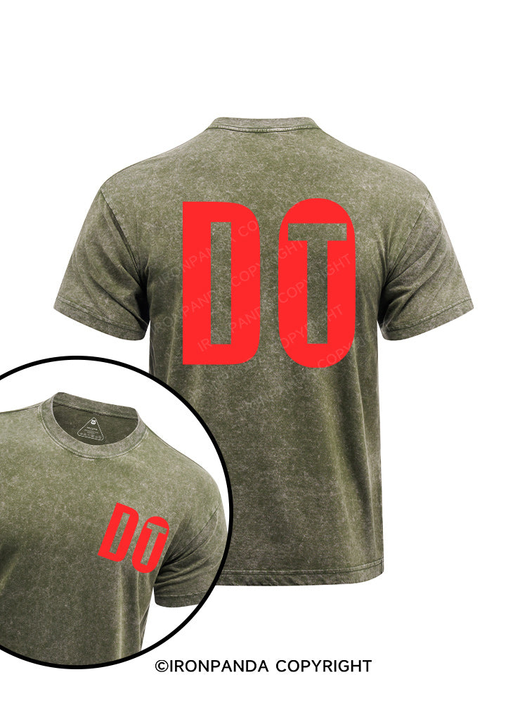 Do it printed Washed Gym Shirt
