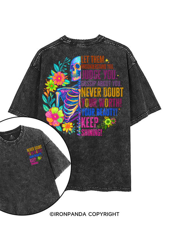 keep shining printed Gym Shirt