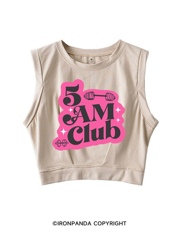 5 AM Club SLEEVELESS CROP TOPS
