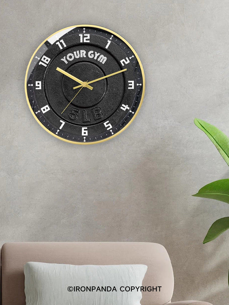 IRONPANDA Barbell Wall Clock