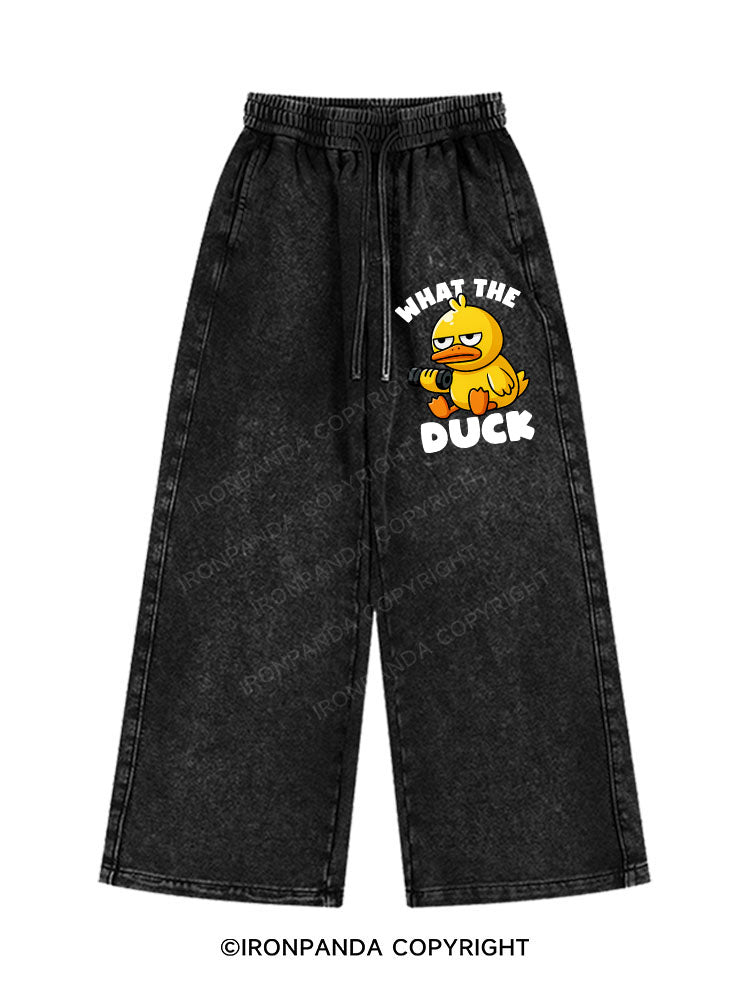 WHAT THE DUCK Washed Baggy Joggers