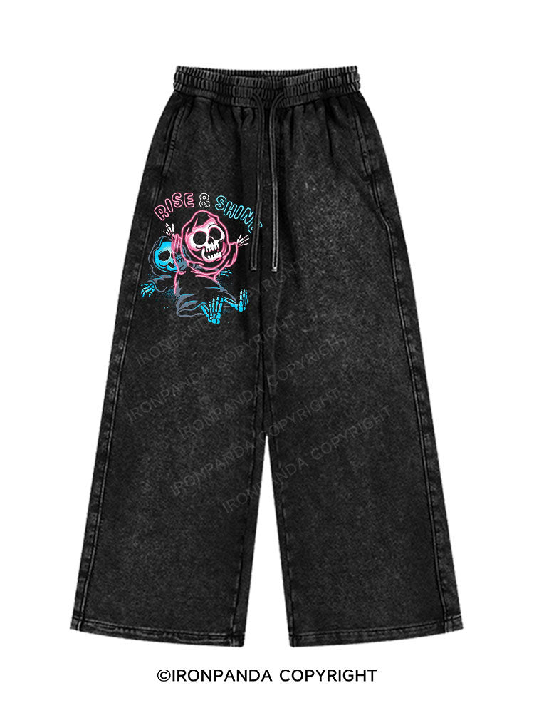 RISE & SHINE Washed Baggy Joggers