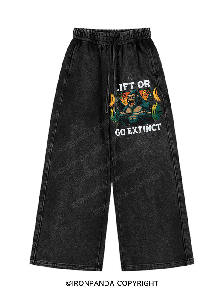 LIFT OR GO EXTINCT Washed Baggy Joggers