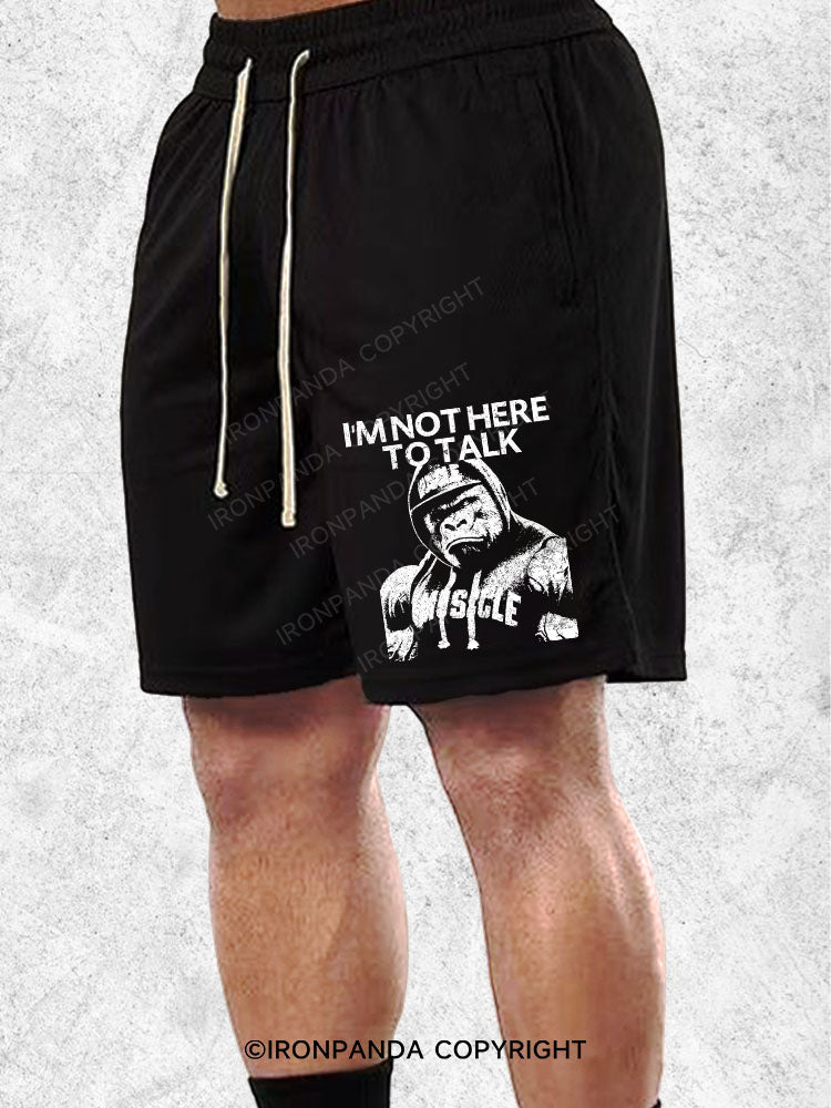 I'm not here to talk Loose Cotton Gym Shorts