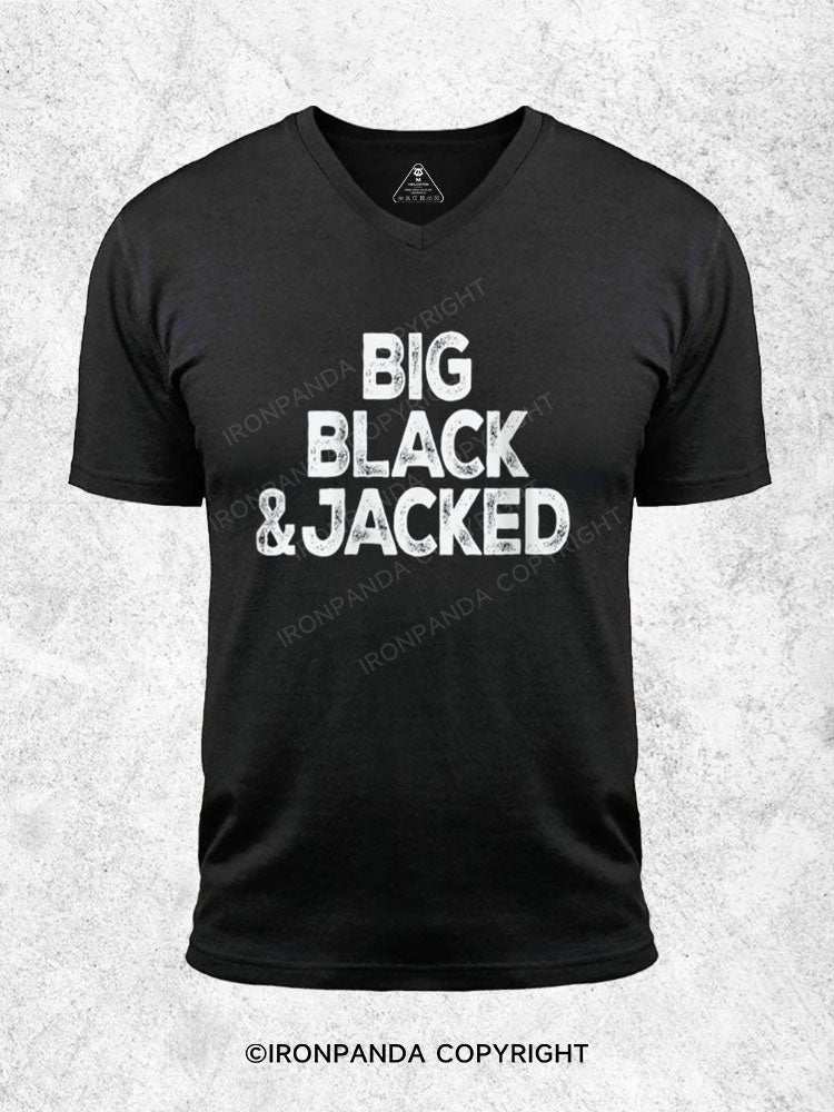 Big, Black & Jacked Gym V-neck Shirt