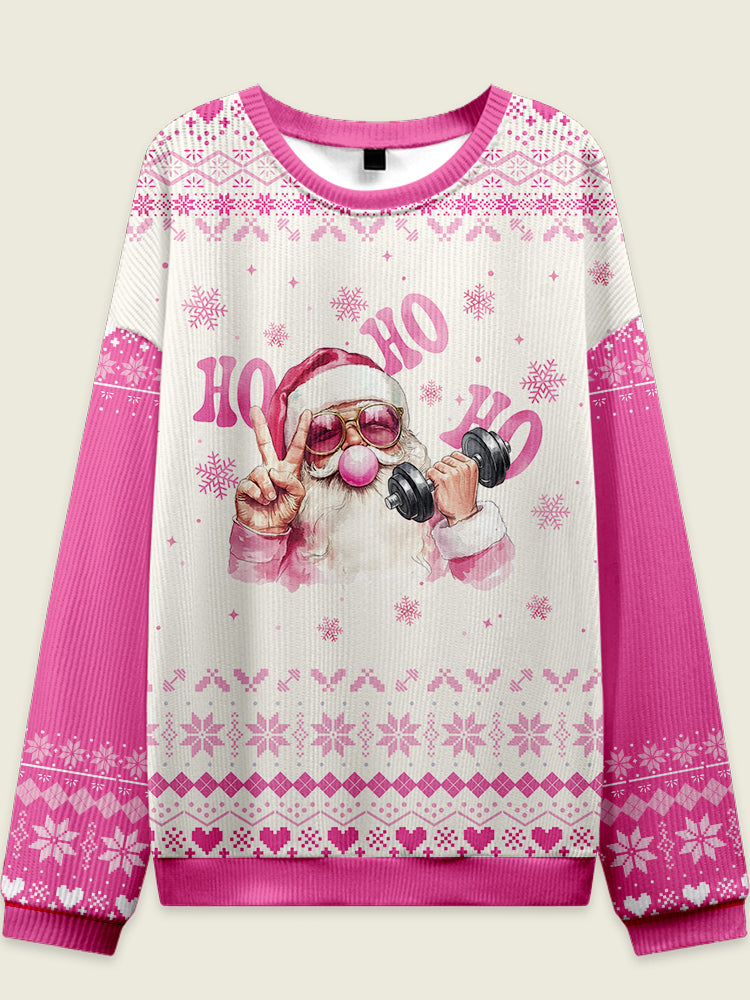 IRONPANDA HO HO HO Fitness Theme Ugly Sweater