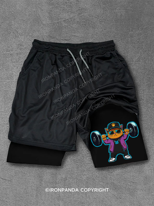 weightlifting cat Performance Training Shorts