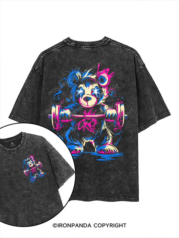 BEAR GAINS printed Gym Shirt
