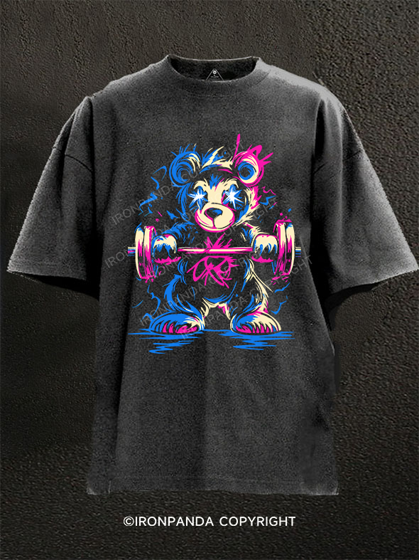 weightlifting bear Washed Gym Shirt