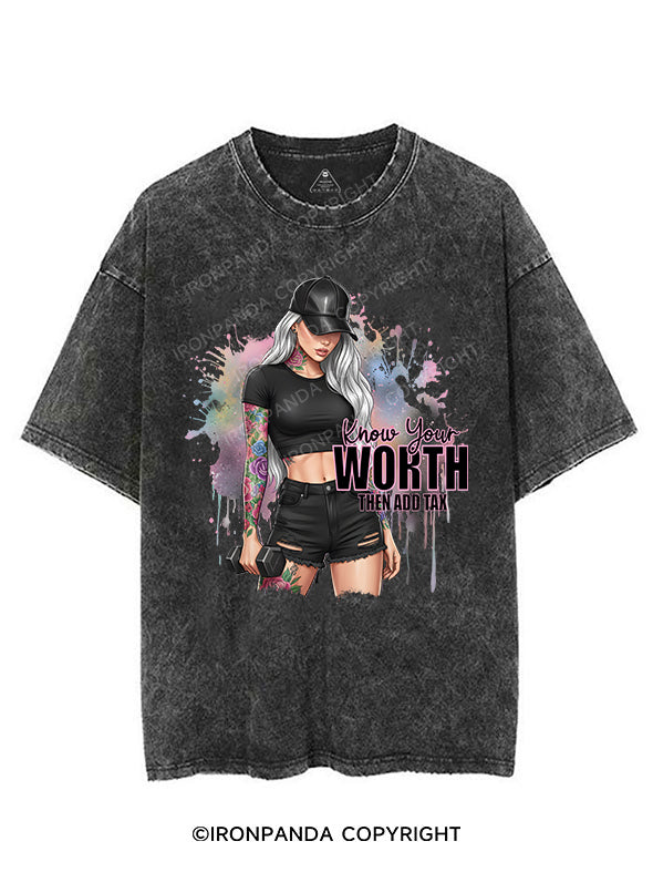 Know your worth – then add tax VINTAGE GYM SHIRT