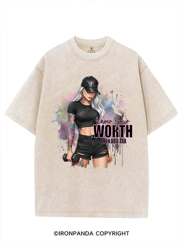 Know your worth – then add tax VINTAGE GYM SHIRT