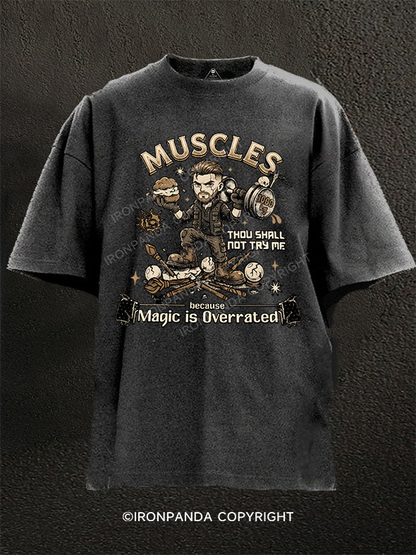 THOU SHALL NOT TRY ME Washed Gym Shirt