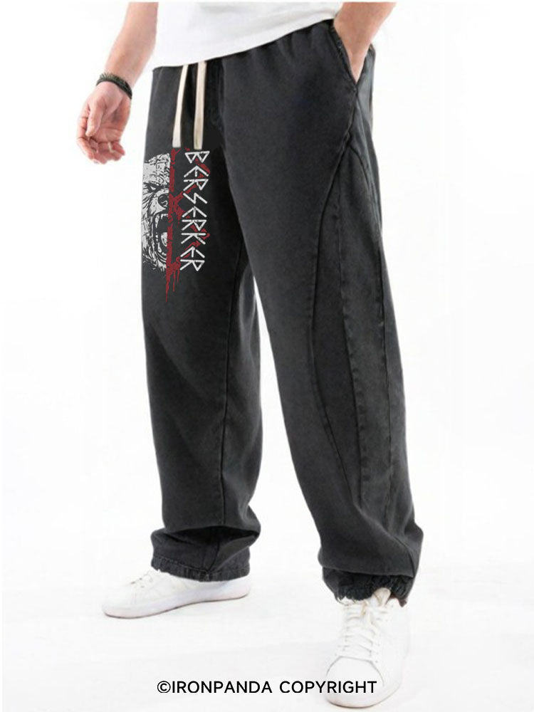 Viking Bear Washed Baggy Joggers