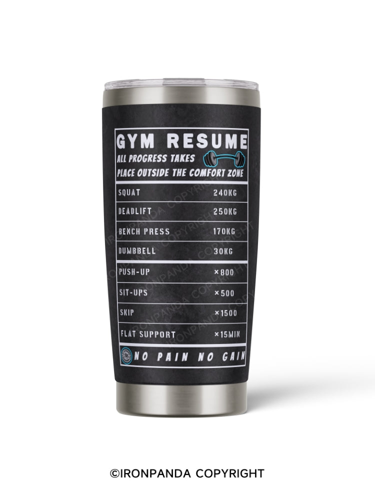 Gym Resume 20oz Tumbler
