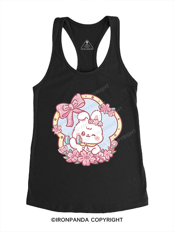 Too Cute to Quit Gym Racerback Tank