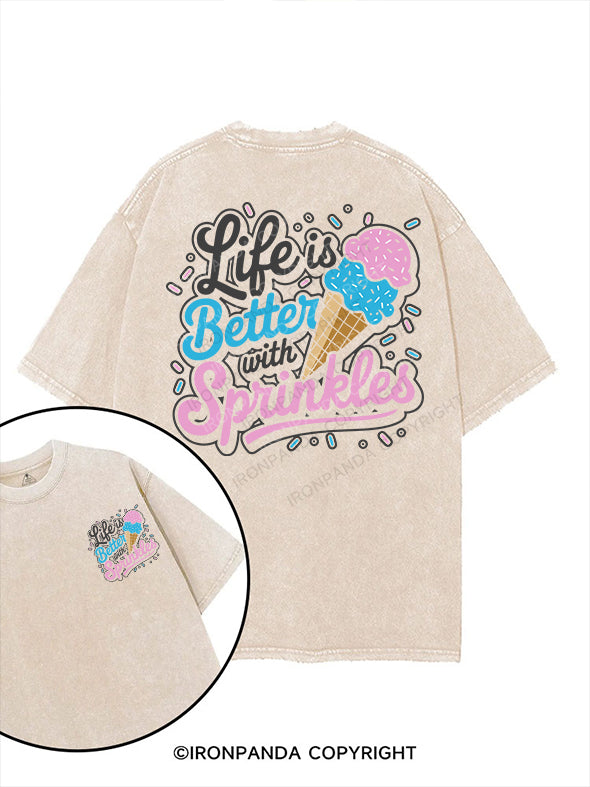life is better with sprinkles printed Gym Shirt