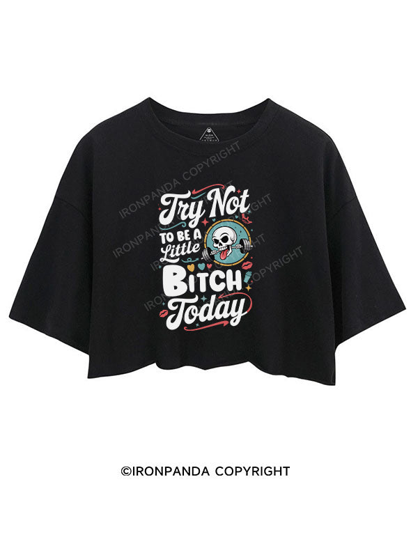 TRY NOT TO BE A LITTLE BITCH TODAY CROP TOPS
