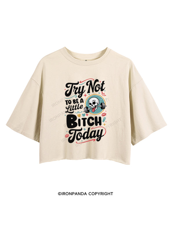 TRY NOT TO BE A LITTLE BITCH TODAY CROP TOPS