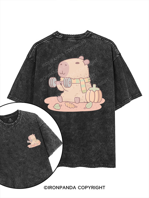 Autumn Reps, Capy Vibes printed Gym Shirt