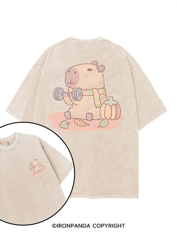 Autumn Reps, Capy Vibes printed Gym Shirt