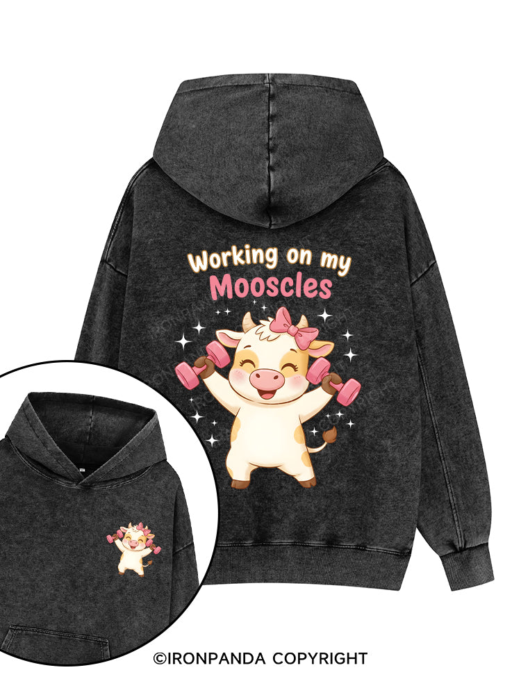Working on my Mooscles Printed Washed Gym Hoodie