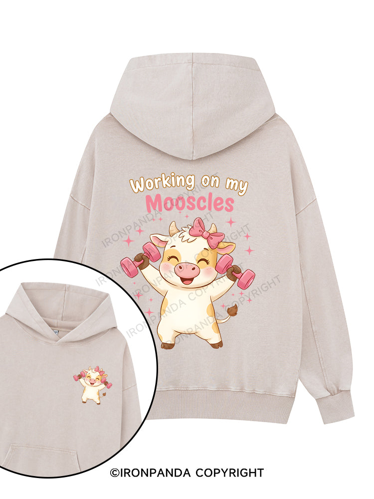 Working on my Mooscles Printed Washed Gym Hoodie