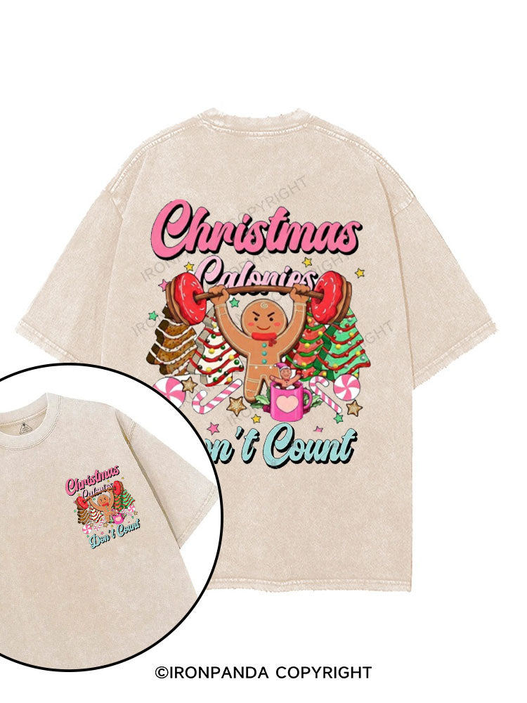 Christmas Calories Don’t Count  printed Gym Shirt