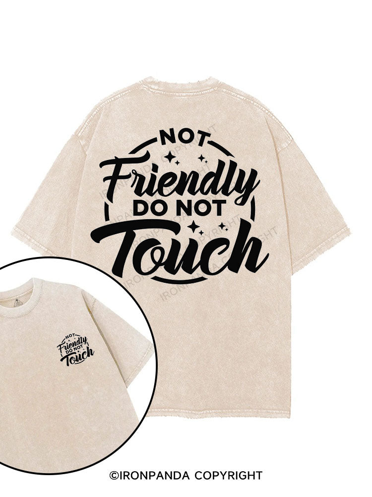 Not friendly do not touch printed Gym Shirt