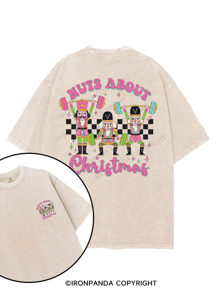 NUTS ABOUT Christmas printed Gym Shirt