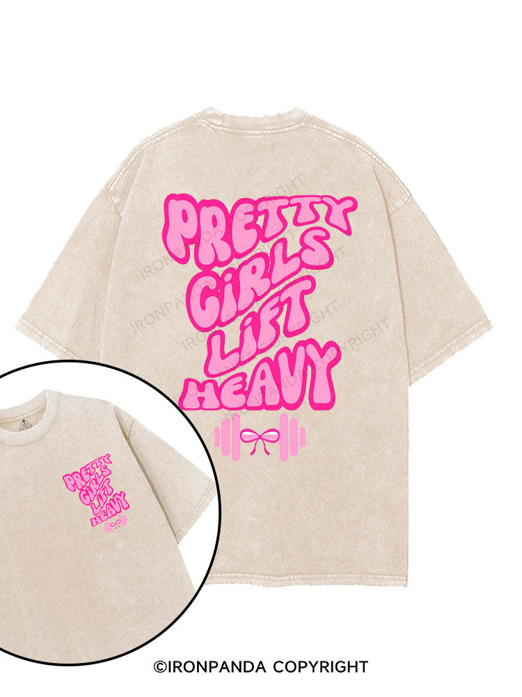 Pretty girls lift heavy printed Gym Shirt