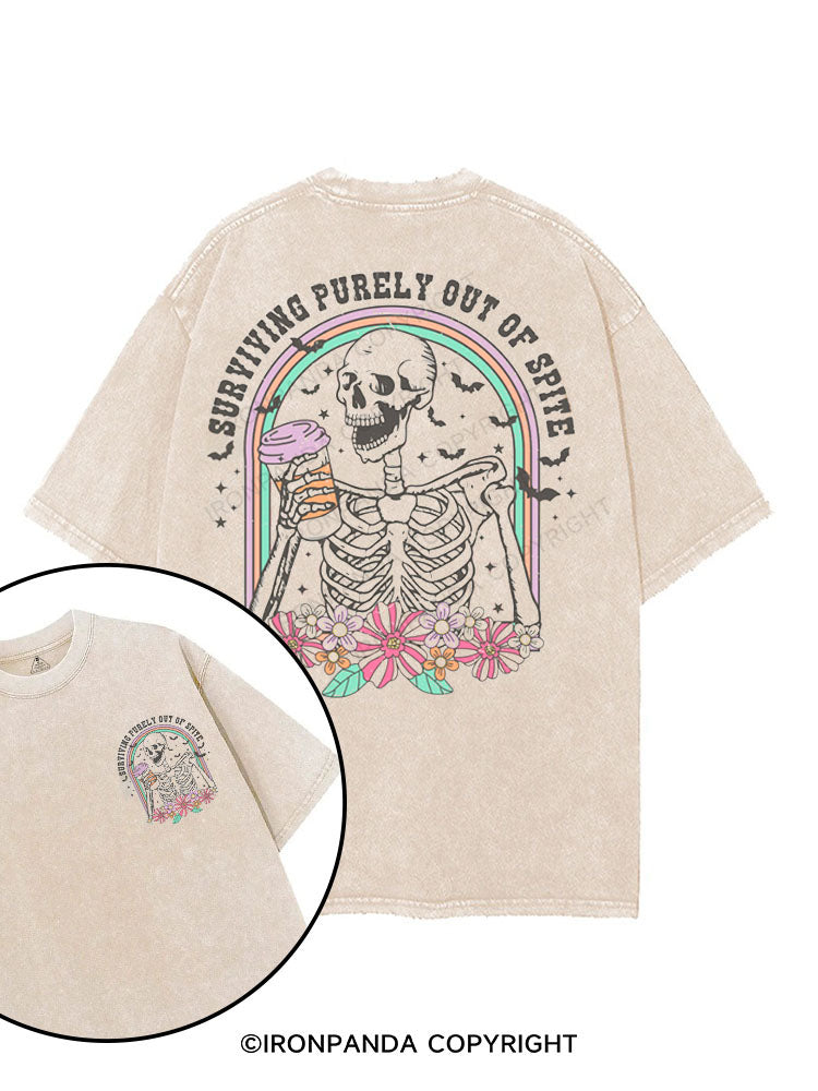 Surviving purely out of spite printed Gym Shirt