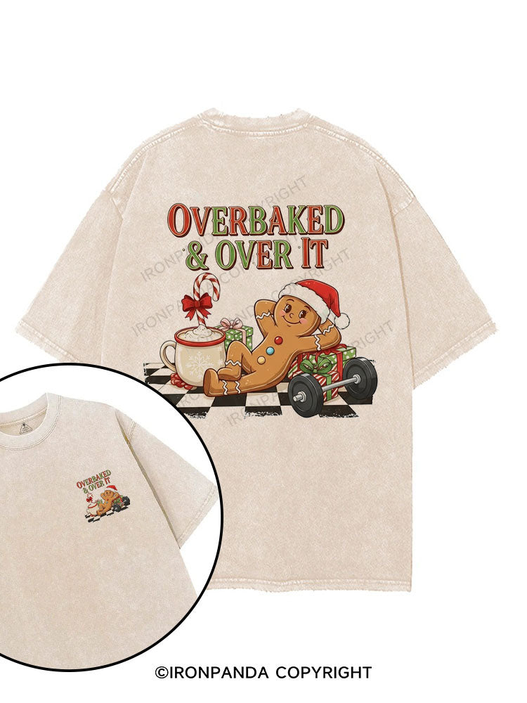 OVERBAKED & OVER IT printed Gym Shirt