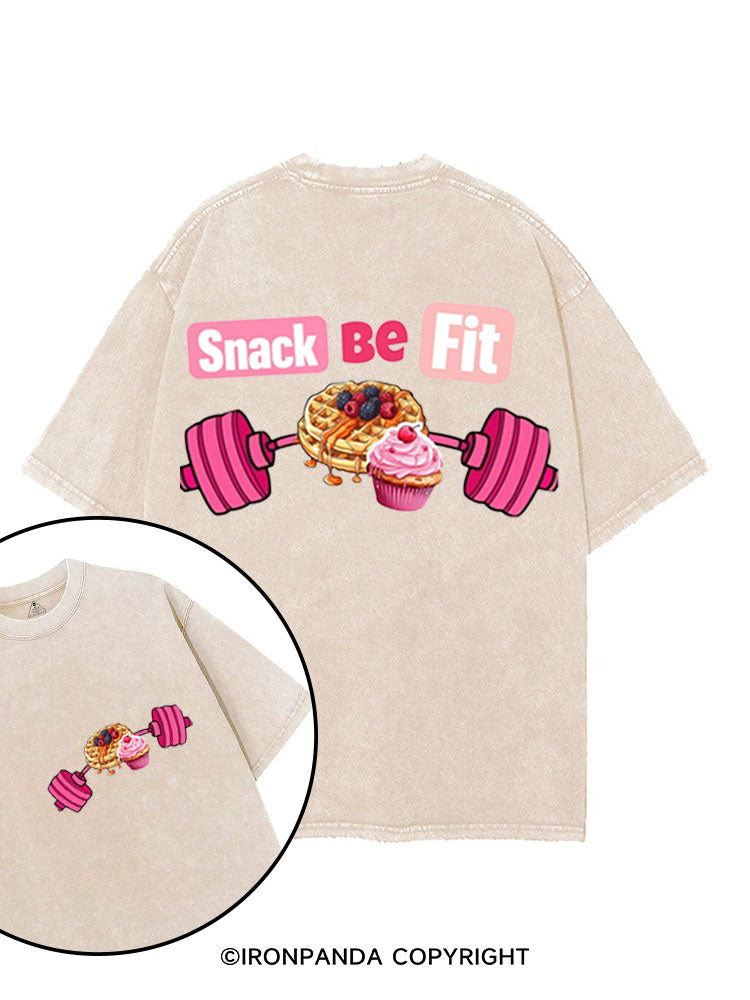 SNACK BE FIT  printed Gym Shirt